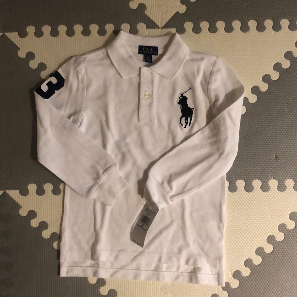 Ralph Lauren Cotton Mesh Long Sleeve Polo